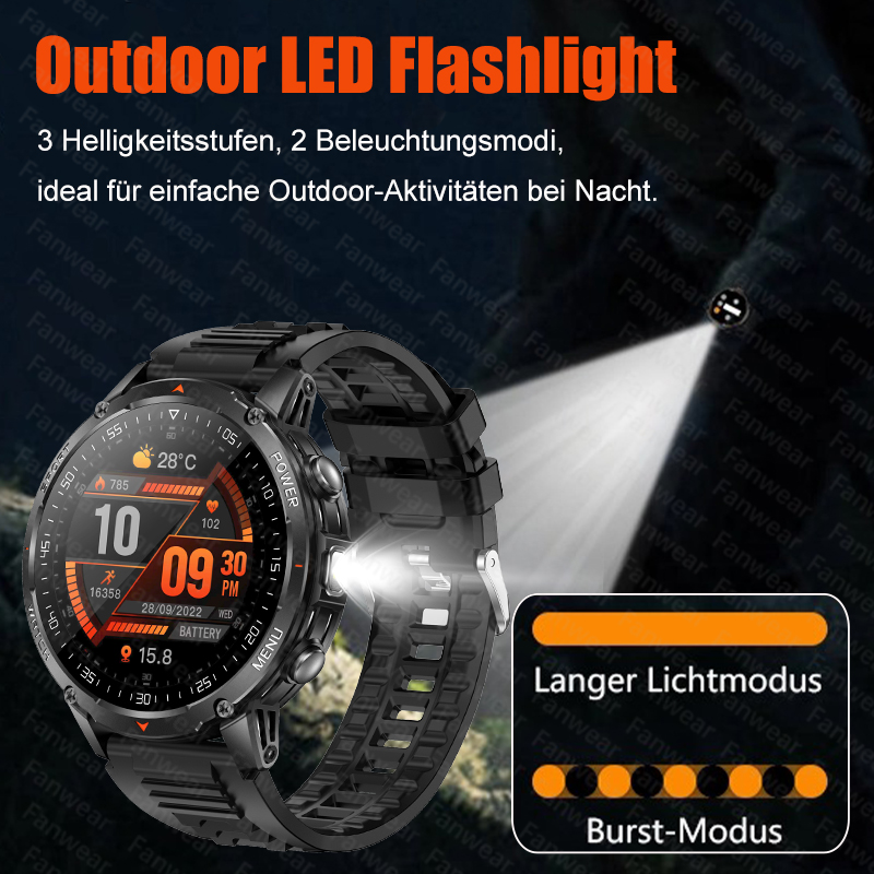 Новые военные умные часы Fanwe – обзор и цена Outdoor Sport Smart Watch